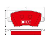 TRW GDB3332DTE Pastiglie Freno Ceppi Frontale per lada Nissan Renault Dacia