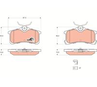 TRW GDB3334 KIT PASTIGLIE FRENO, FRENO A DISCO