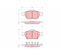 TRW Set pastiglie freno GDB3335 anteriore per Toyota Avensis