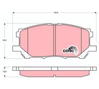 TRW GDB3338 Set Pastiglia Freno, Freno a Disco per Lexus, Toyota