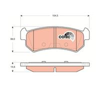 TRW GDB3348 Pastiglie Freni Posteriori per Chevrolet Daewoo