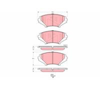 TRW GDB3356 Kit pastiglie freno, Freno a disco per MAZDA