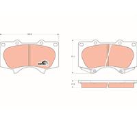 TRW GDB3364 Kit pastiglie freno, Freno a disco per LEXUS,MITSUBISHI,TOYOTA,TOYOT