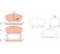 TRW GDB3375 Kit pastiglie freno, Freno a disco per HONDA,HONDA (DONGFENG)