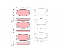 TRW GDB3388 Kit pastiglie freno, Freno a disco per MITSUBISHI