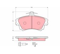 TRW GDB3389 Kit pastiglie freno, Freno a disco per MITSUBISHI,SMART