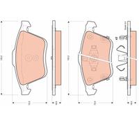 TRW Set di pastiglie freno GDB3400 – anteriore