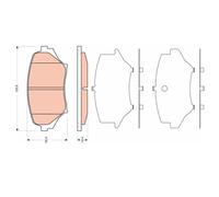 TRW GDB3401 Pastiglie Freno Ceppi Freno Frontale per Mazda