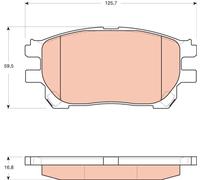 TRW GDB3414 Kit pastiglie freno, Freno a disco per TOYOTA
