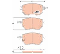 TRW GDB3416 Kit pastiglie freno, Freno a disco per INFINITI,NISSAN,NISSAN (DFAC)
