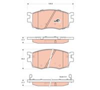 TRW GDB3420 Pastiglie Freno Ceppi Freno Frontale per Hyundai Kia