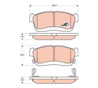 TRW GDB3430 Kit pastiglie freni Anteriore per SUBARU JUSTY IV