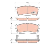 KIT PASTIGLIE FRENO ANT TRW DAIHATSU BOON 1 51KW 05>13 GDB3430