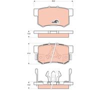 Set di pastiglie freno TRW GDB3438, posteriore