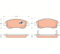 TRW GDB3445 Kit pastiglie freno, Freno a disco