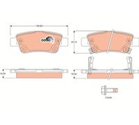 TRW GDB3446 Kit pastiglie freno, Freno a disco per HONDA CR-V