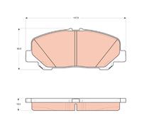 TRW GDB3455 Kit pastiglie freno, Freno a disco per LEXUS,TOYOTA