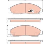 TRW GDB3466 Kit pastiglie freno, Freno a disco per CHEVROLET,HOLDEN,ISUZU,MITSUB
