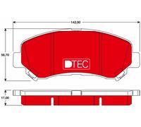 TRW GDB3467DTE Kit pastiglie freno, Freno a disco per NISSAN