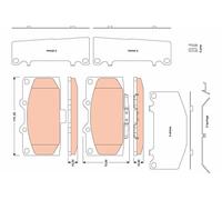 TRW GDB3470 Kit pastiglie freno, Freno a disco per SUBARU