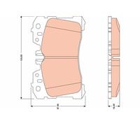 TRW GDB3473 Kit pastiglie freno, Freno a disco per HYUNDAI,LEXUS