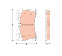 TRW GDB3473 Pastiglie Freno Ceppi Freno Frontale per Lexus