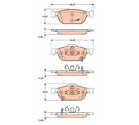 TRW GDB3476 Pastiglie Freno Ceppi Freno Frontale per Honda