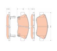 TRW GDB3478 Pastiglie Freno Ceppi Freno Frontale per Honda