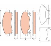 TRW GDB3487 Kit pastiglie freno, Freno a disco per MITSUBISHI