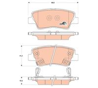 TRW GDB3494 Kit pastiglie freno, Freno a disco per CHANGAN,HYUNDAI,HYUNDAI (BEIJ