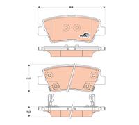 TRW GDB3494 Pastiglie Freno Ceppi Freno Posteriore per Ssangyong Hyundai Kia