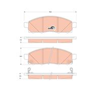 TRW GDB3502 Pastiglie Freno Ceppi Freno Frontale per Nissan