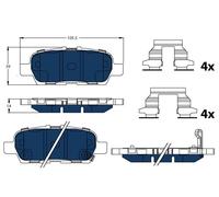 TRW GDB3508BTE KIT PASTIGLIE FRENO, FRENO A DISCO