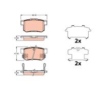 TRW GDB3516 KIT PASTIGLIE FRENO, FRENO A DISCO