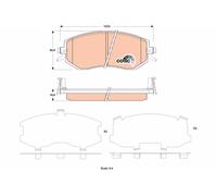 TRW GDB3519 Kit pastiglie freno, Freno a disco per SUBARU,TOYOTA