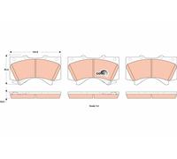Pastiglie freno GDB3524 TRW per TOYOTA LAND CRUISER 200 TUNDRA Pick-up