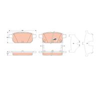 TRW GDB3529 Pastiglie Freno Ceppi Freno Posteriore per Suzuki