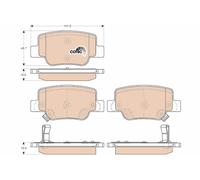 Set di pastiglie freno TRW GDB3547, indietro