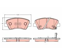 TRW GDB3552 Kit pastiglie freno, Freno a disco per HYUNDAI