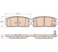 TRW GDB3566 Kit pastiglie freno, Freno a disco per CHEVROLET,OPEL,VAUXHALL