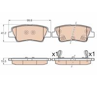 TRW GDB3569 Kit pastiglie freno, Freno a disco per HYUNDAI,KIA