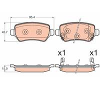 TRW GDB3585 Kit pastiglie freno, Freno a disco per KIA