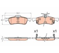 TRW GDB3588 Kit pastiglie freno, Freno a disco per HONDA