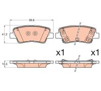 TRW GDB3594 KIT PASTIGLIE FRENO, FRENO A DISCO
