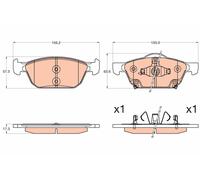 TRW GDB3600 Kit pastiglie freno, Freno a disco per HONDA