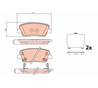 TRW GDB3624 Kit pastiglie freno, Freno a disco per HYUNDAI Genesis