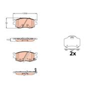 TRW GDB3626 KIT PASTIGLIE FRENO, FRENO A DISCO