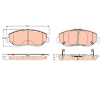 TRW GDB3627 KIT PASTIGLIE FRENO, FRENO A DISCO