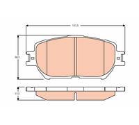 TRW GDB3628 Kit pastiglie freno, Freno a disco per TOYOTA