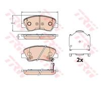 Set di pastiglie freno TRW GDB3630, anteriore